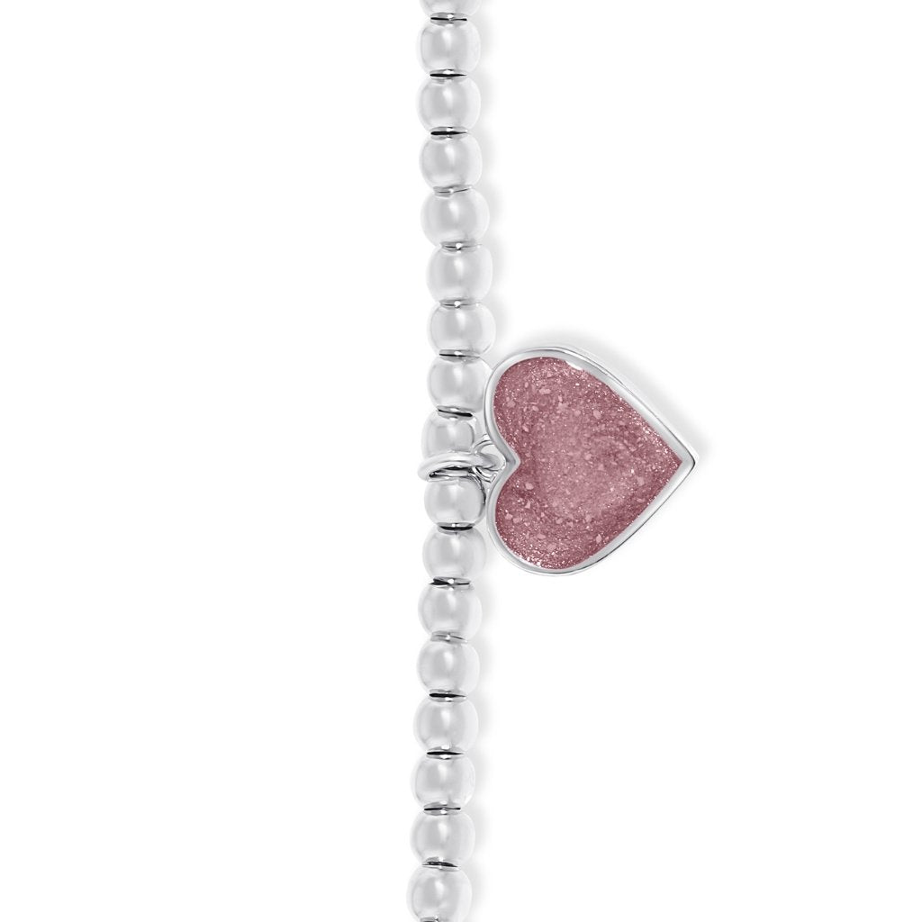 Beaded Ashes Heart Charm Bracelet - MemoriesMade