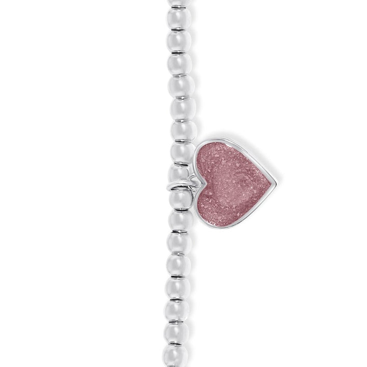 Beaded Ashes Heart Charm Bracelet - MemoriesMade