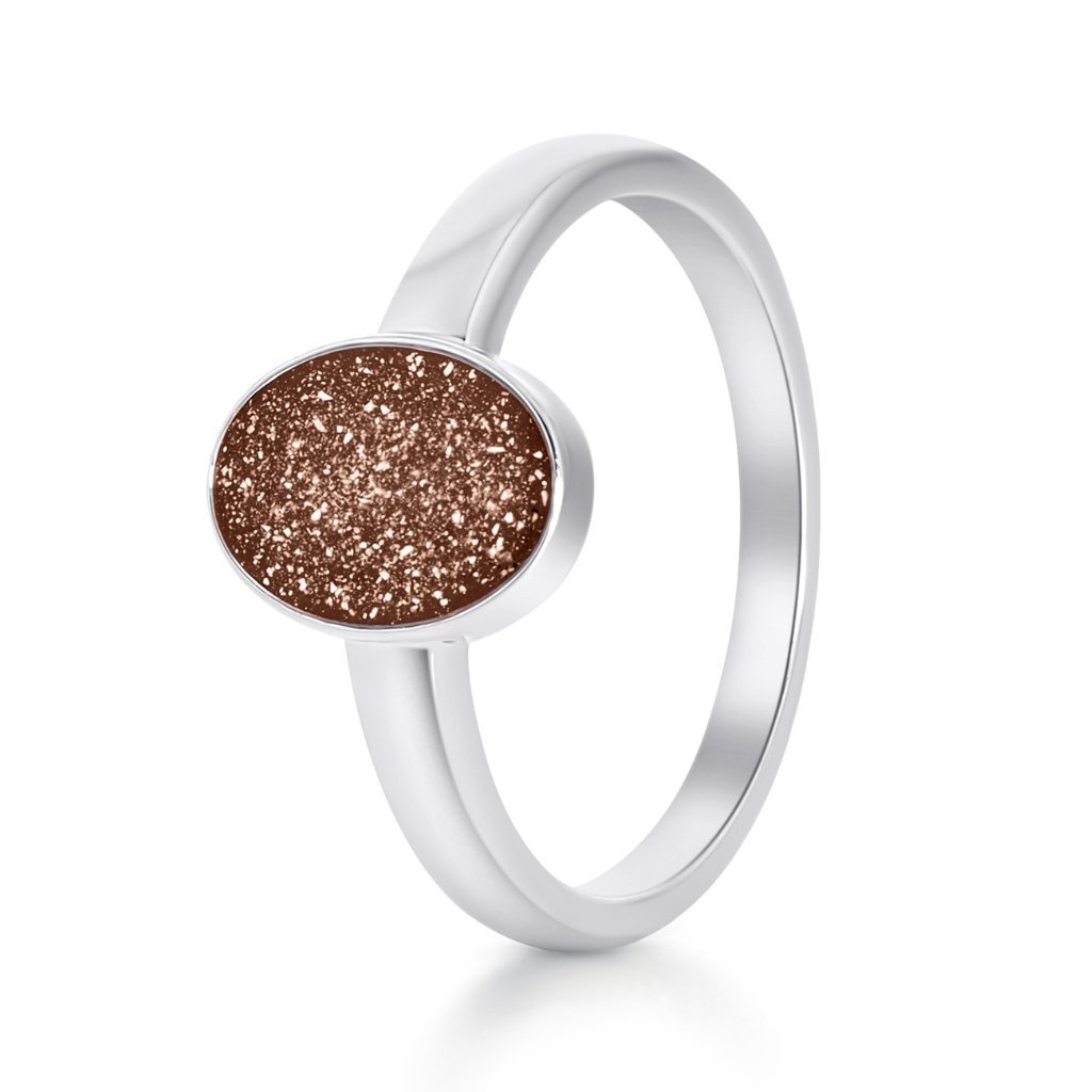 Classic Oval Ashes Ring - MemoriesMade