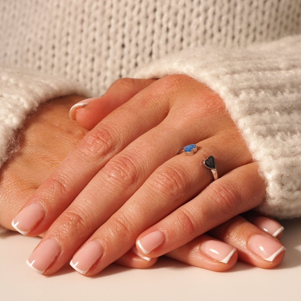 Dual Heart Ashes Ring - MemoriesMade