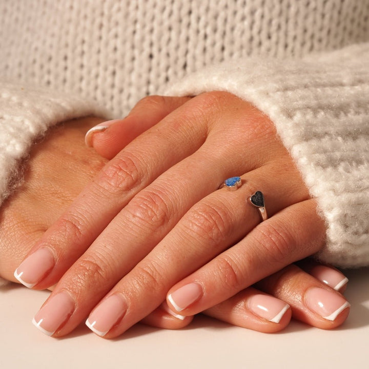 Dual Heart Ashes Ring - MemoriesMade