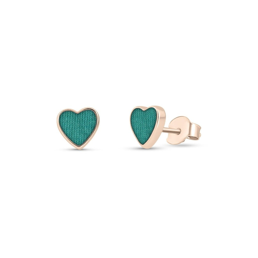 Fabric Keepsake Classic Heart Earrings - MemoriesMade
