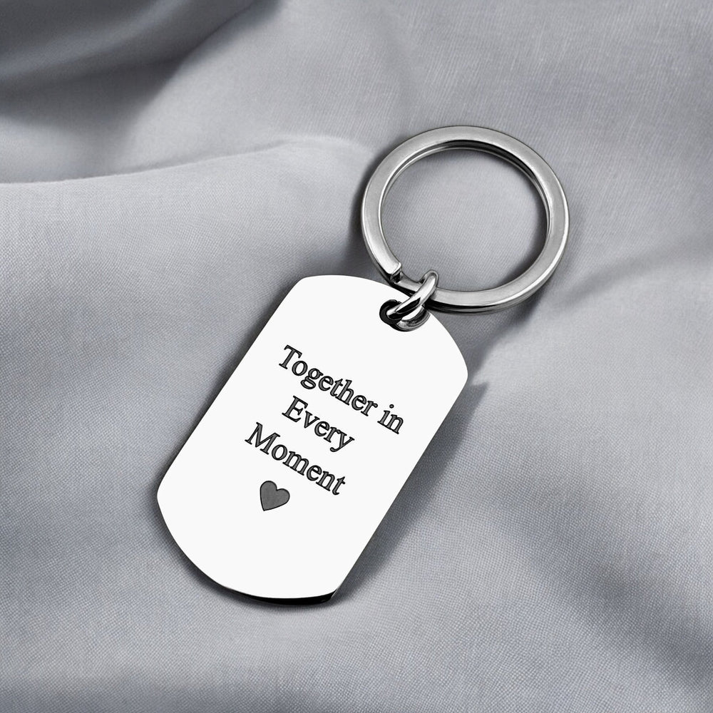 Flat Bar Duo Fingerprint Keychain - MemoriesMade