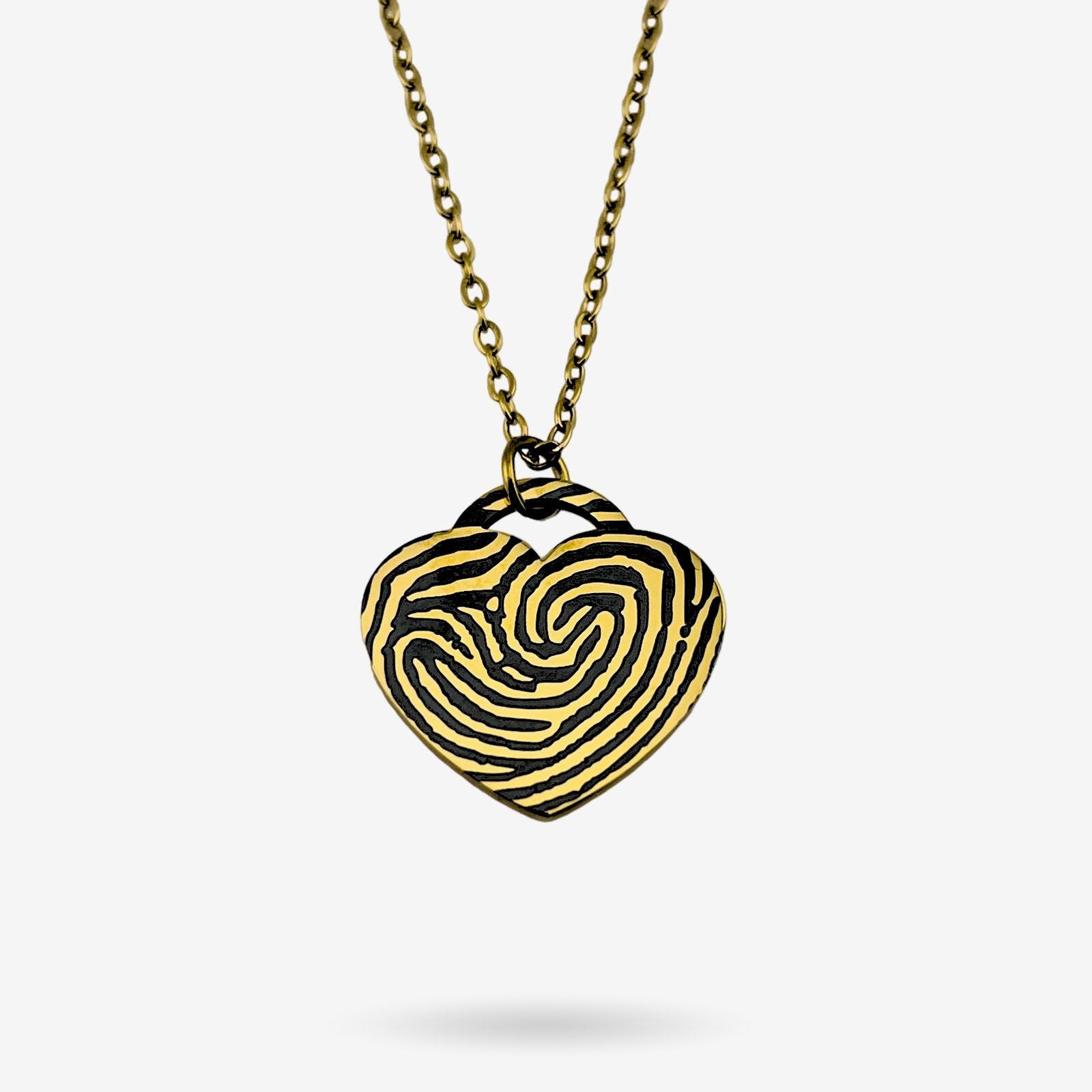 Full Fingerprint Heart Necklace - MemoriesMade