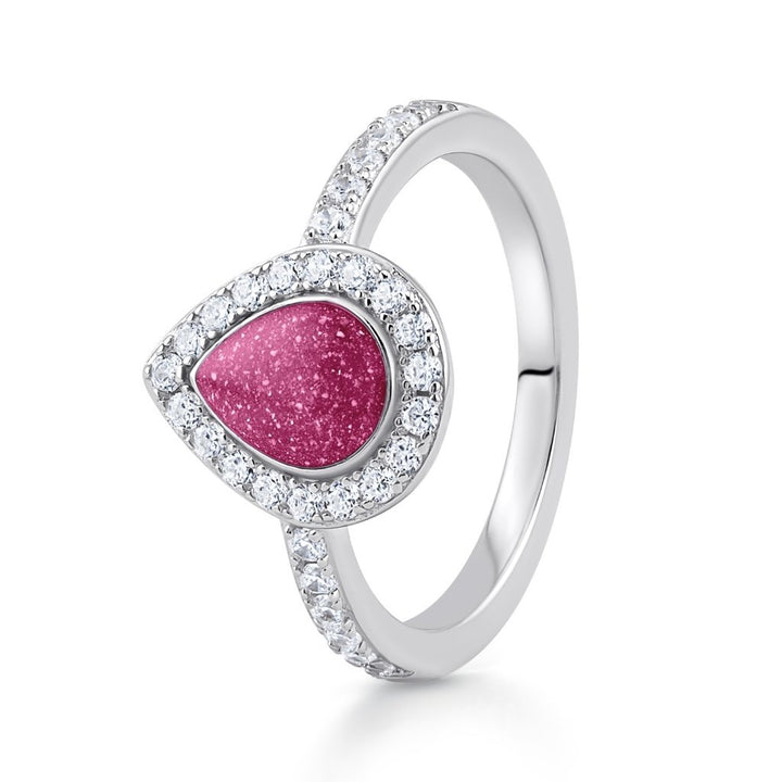 Halo Teardrop Ashes Ring - MemoriesMade