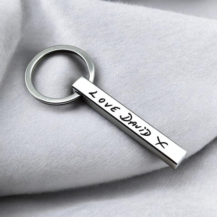 Handwriting Bar Keychain - MemoriesMade