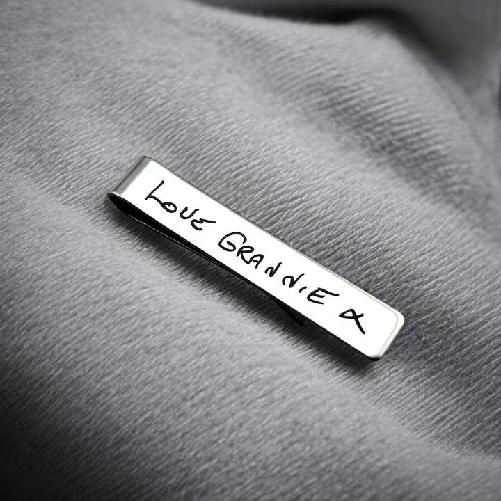 Handwriting Tie Clip - MemoriesMade