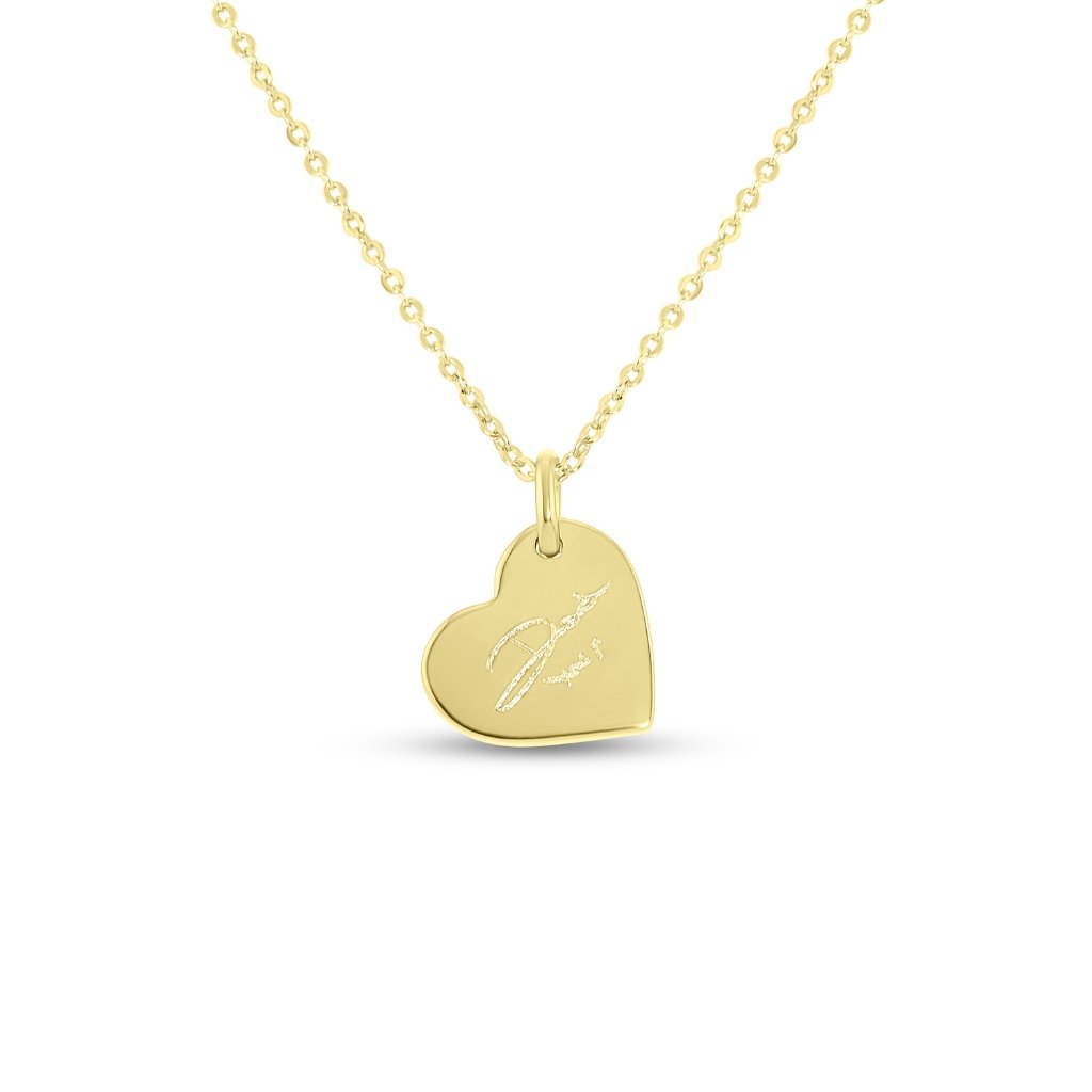 Hanging Heart Handwriting Necklace - MemoriesMade