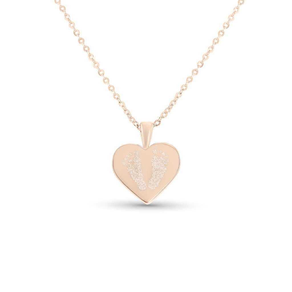 Heart Handprint or Footprint Necklace - MemoriesMade