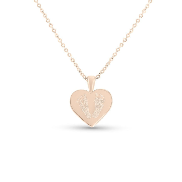 Heart Handprint or Footprint Necklace - MemoriesMade