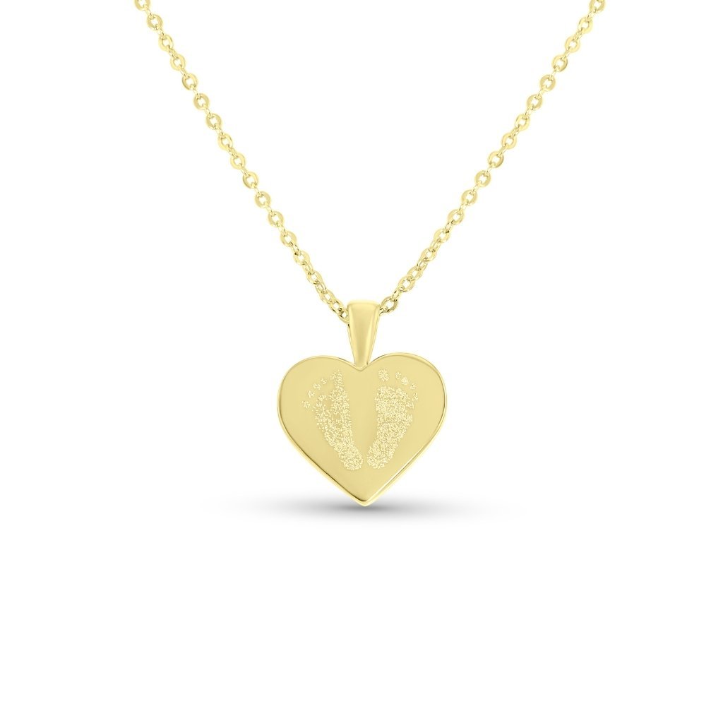 Heart Handprint or Footprint Necklace - MemoriesMade