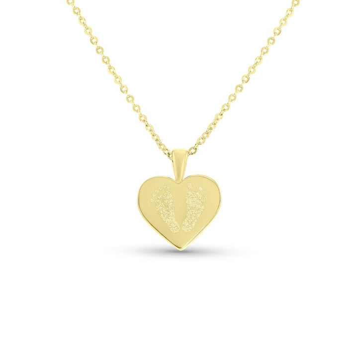 Heart Handprint or Footprint Necklace - MemoriesMade