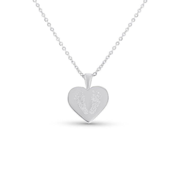 Heart Handprint or Footprint Necklace - MemoriesMade