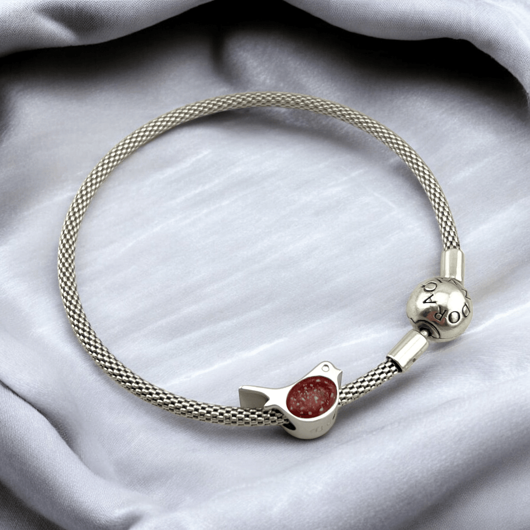 Pandora - Compatible Robin Ashes Charm - MemoriesMade