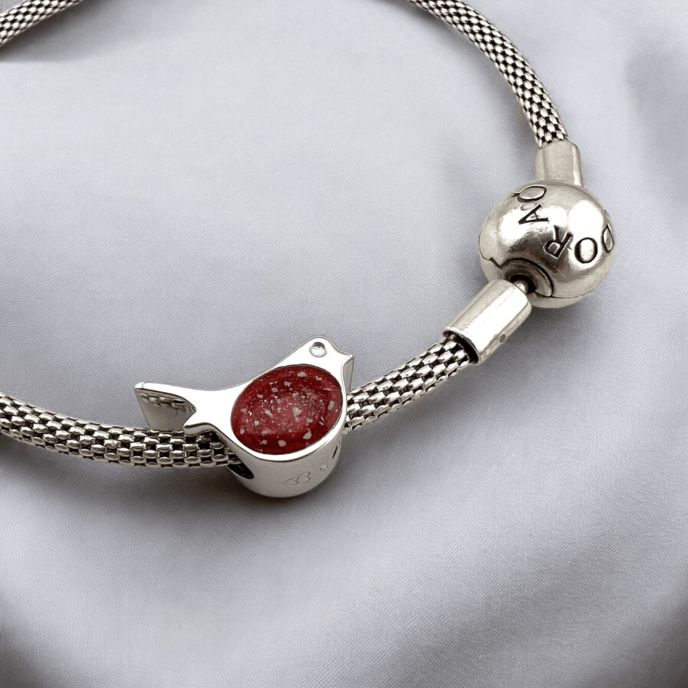 Pandora - Compatible Robin Ashes Charm - MemoriesMade