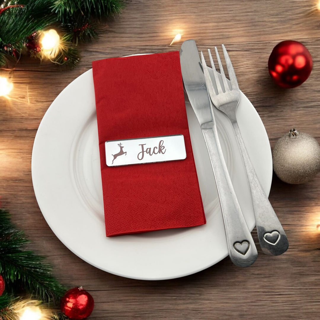 Reindeer Mini Plaque Place Setting - MemoriesMade