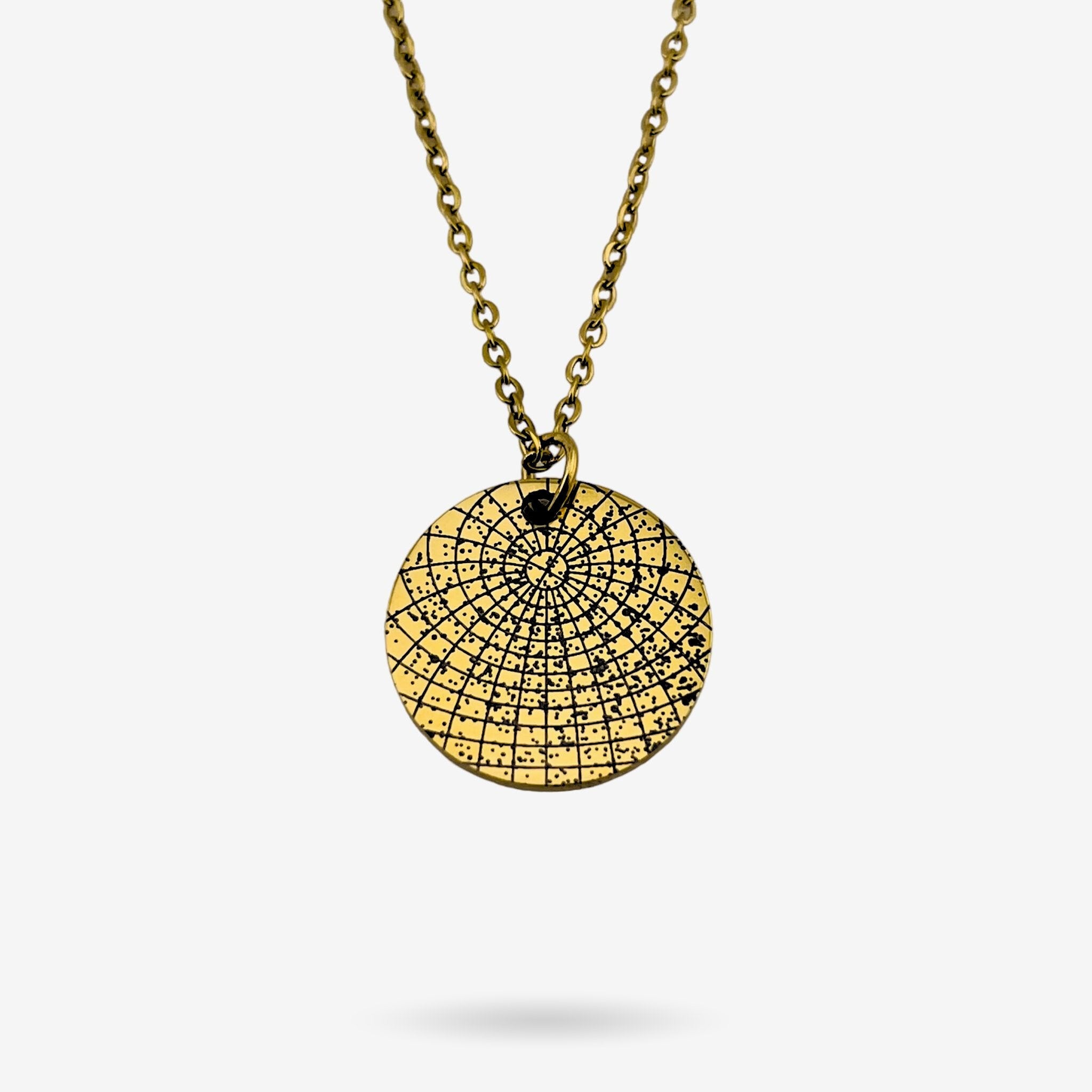 Star Map Disc Necklace