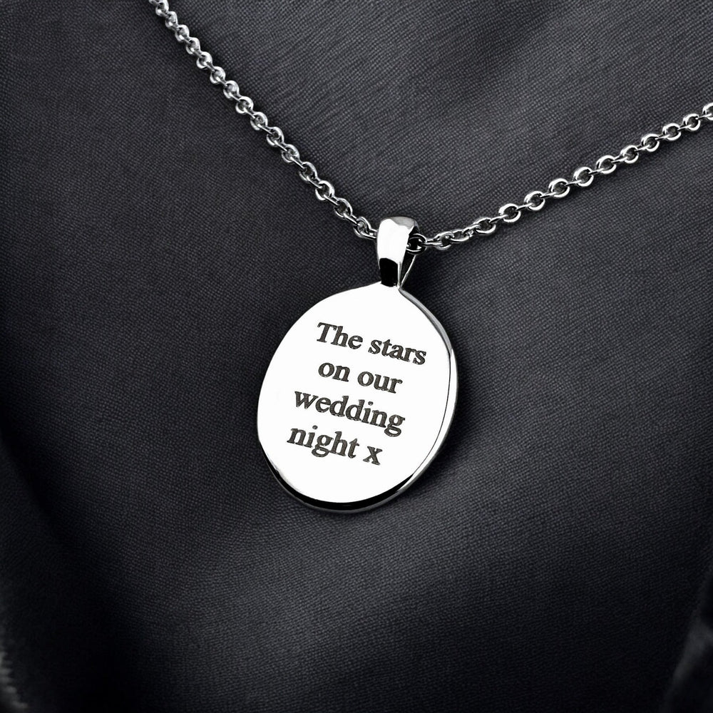 Star Map Oval Necklace - MemoriesMade