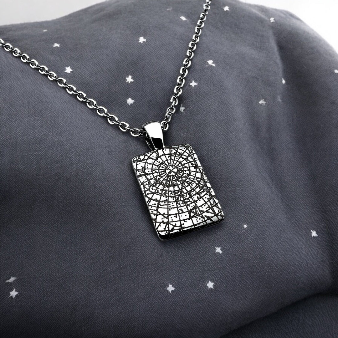 Star Map Small Bar Necklace - MemoriesMade