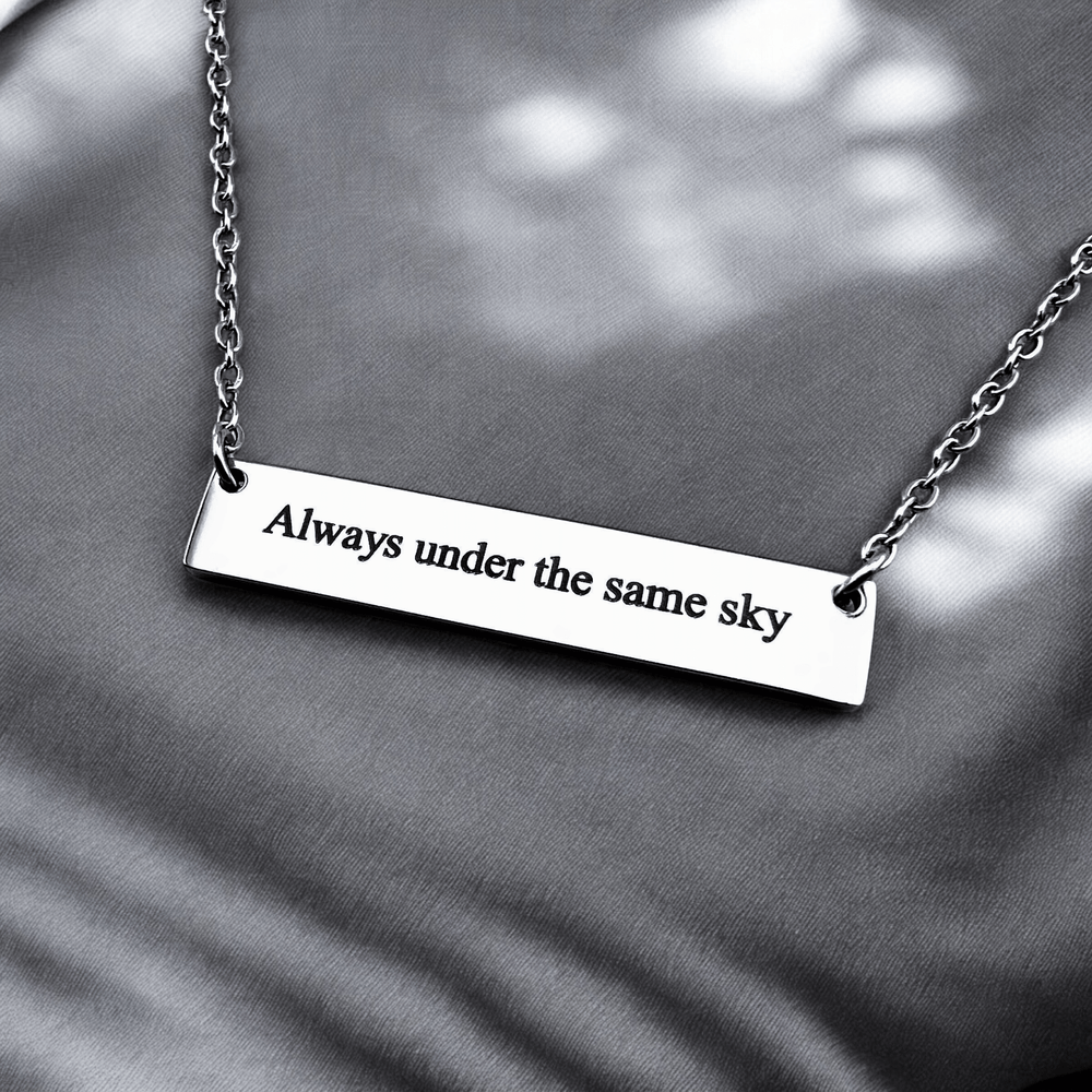 Two Homes Bar Necklace - MemoriesMade