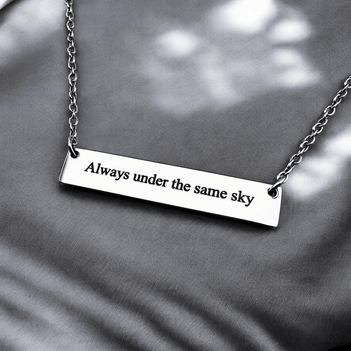 Two Homes Bar Necklace - MemoriesMade