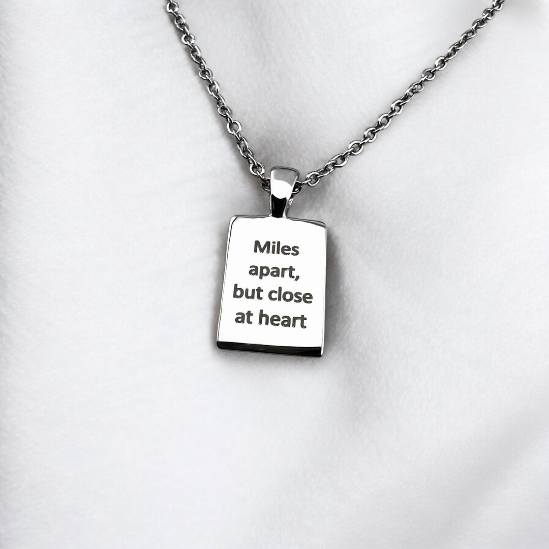 Two Homes Small Bar Necklace - MemoriesMade