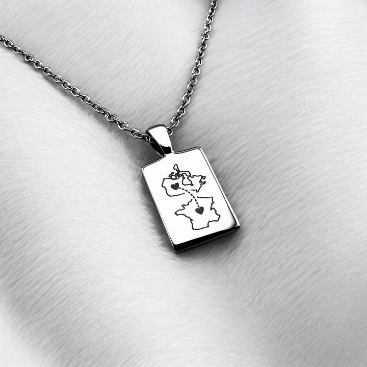 Two Homes Small Bar Necklace - MemoriesMade