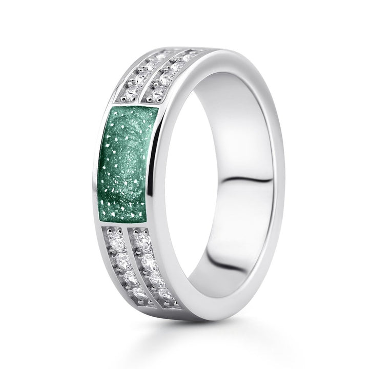 White Gold Devotion Ashes Ring