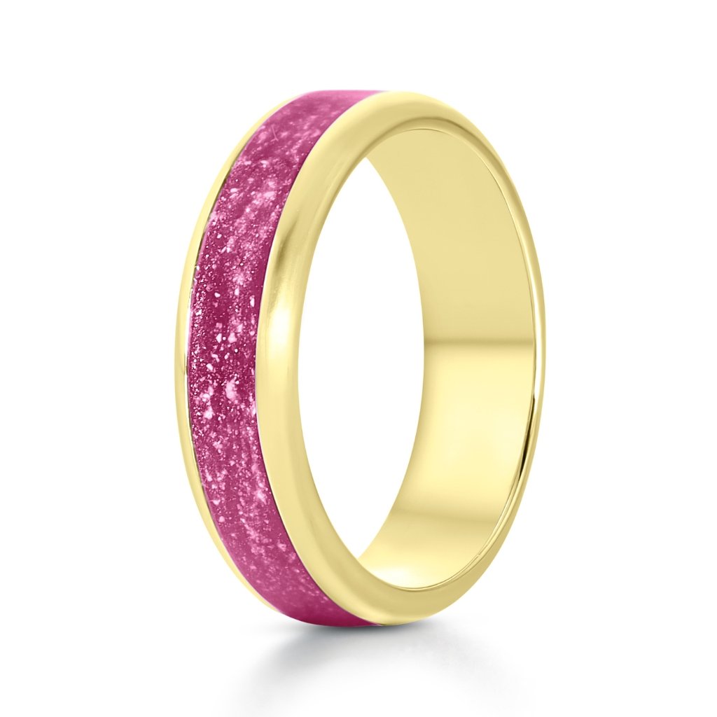 Yellow Gold Eternity Wide Ashes Ring