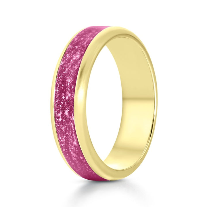 Yellow Gold Eternity Wide Ashes Ring