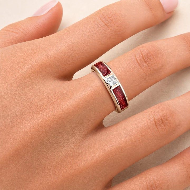 Rose Gold Solace Wide Ashes Ring
