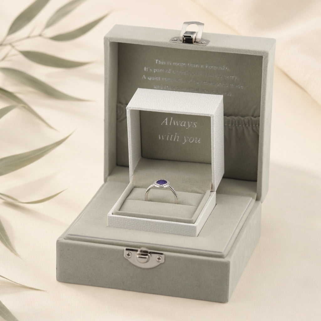 Halo Oval Ashes Ring