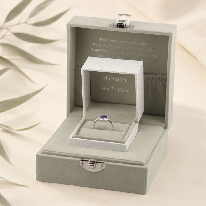 Halo Oval Ashes Ring