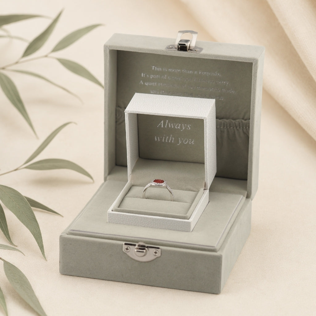 Halo Cushion Ashes Ring