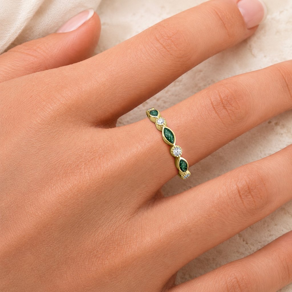 Yellow Gold Beloved Ashes Ring