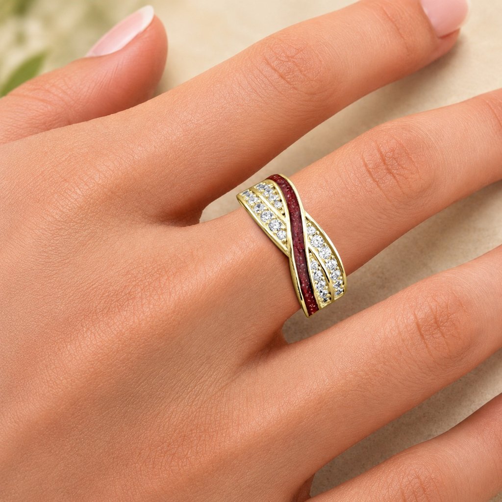 Yellow Gold Evermore Ashes Ring