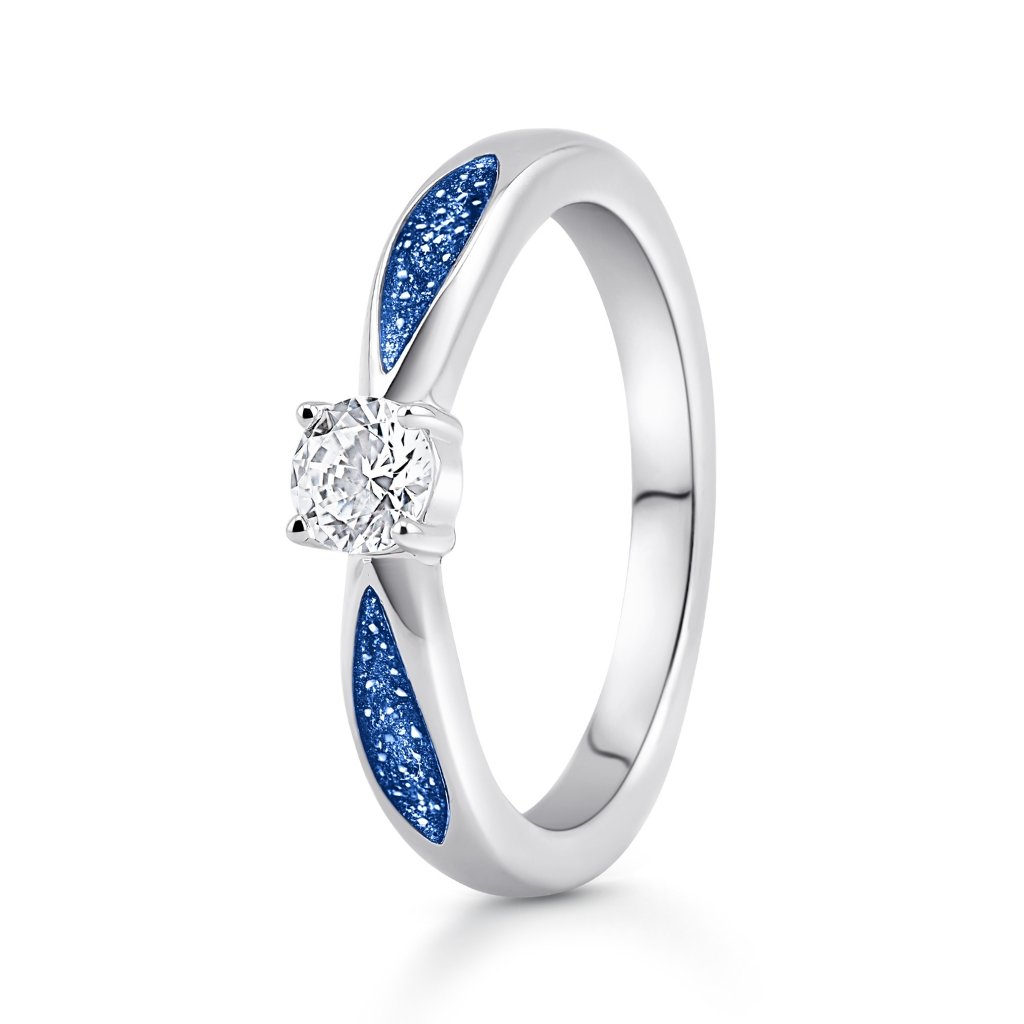 White Gold Embrace Ashes Ring