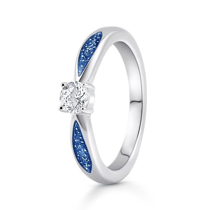 White Gold Embrace Ashes Ring