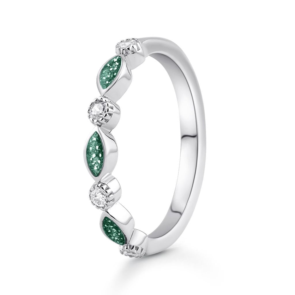 White Gold Beloved Ashes Ring