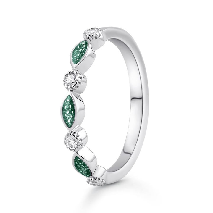 White Gold Beloved Ashes Ring