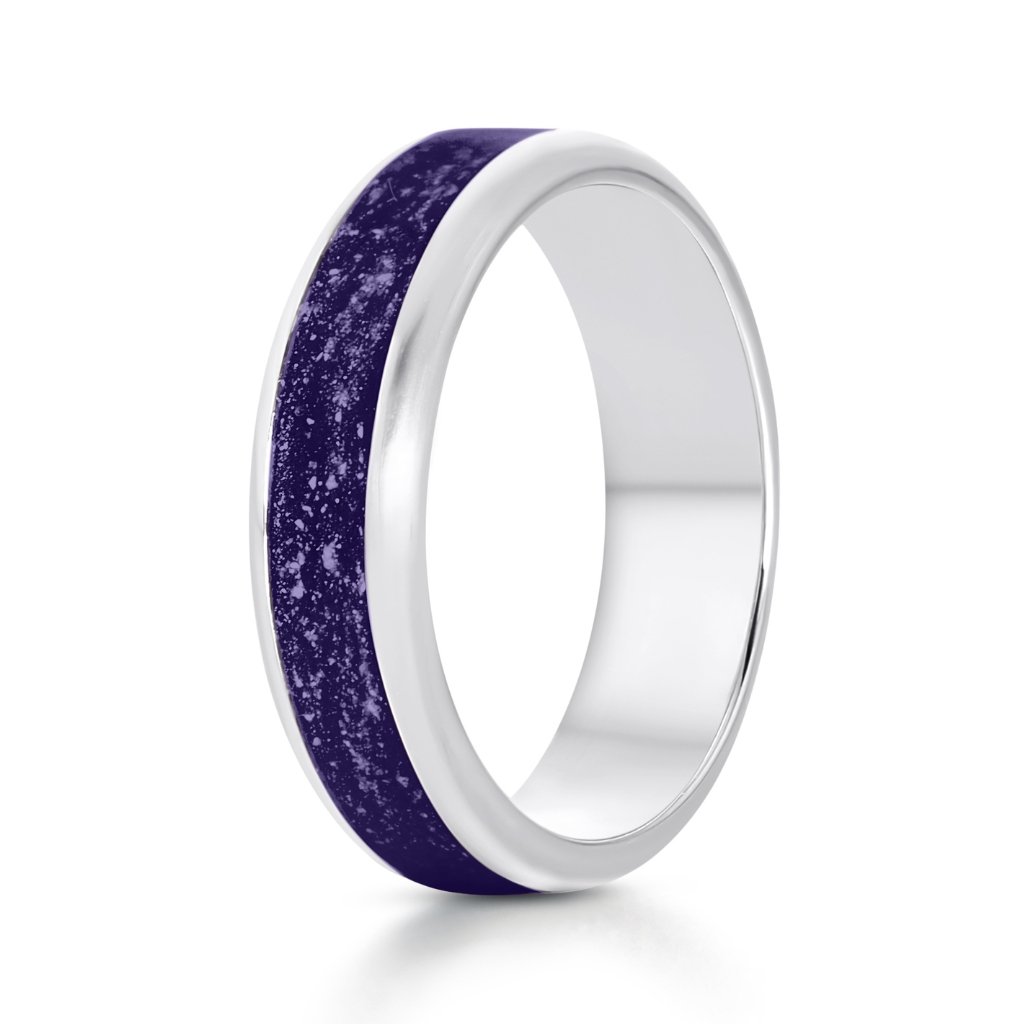 White Gold Eternity Wide Ashes Ring