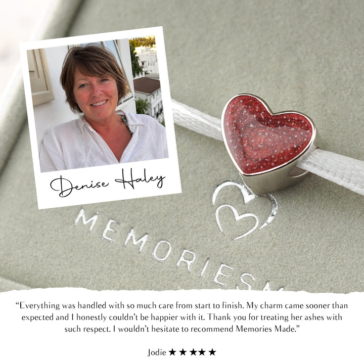 Pandora-Compatible Heart Ashes Charm