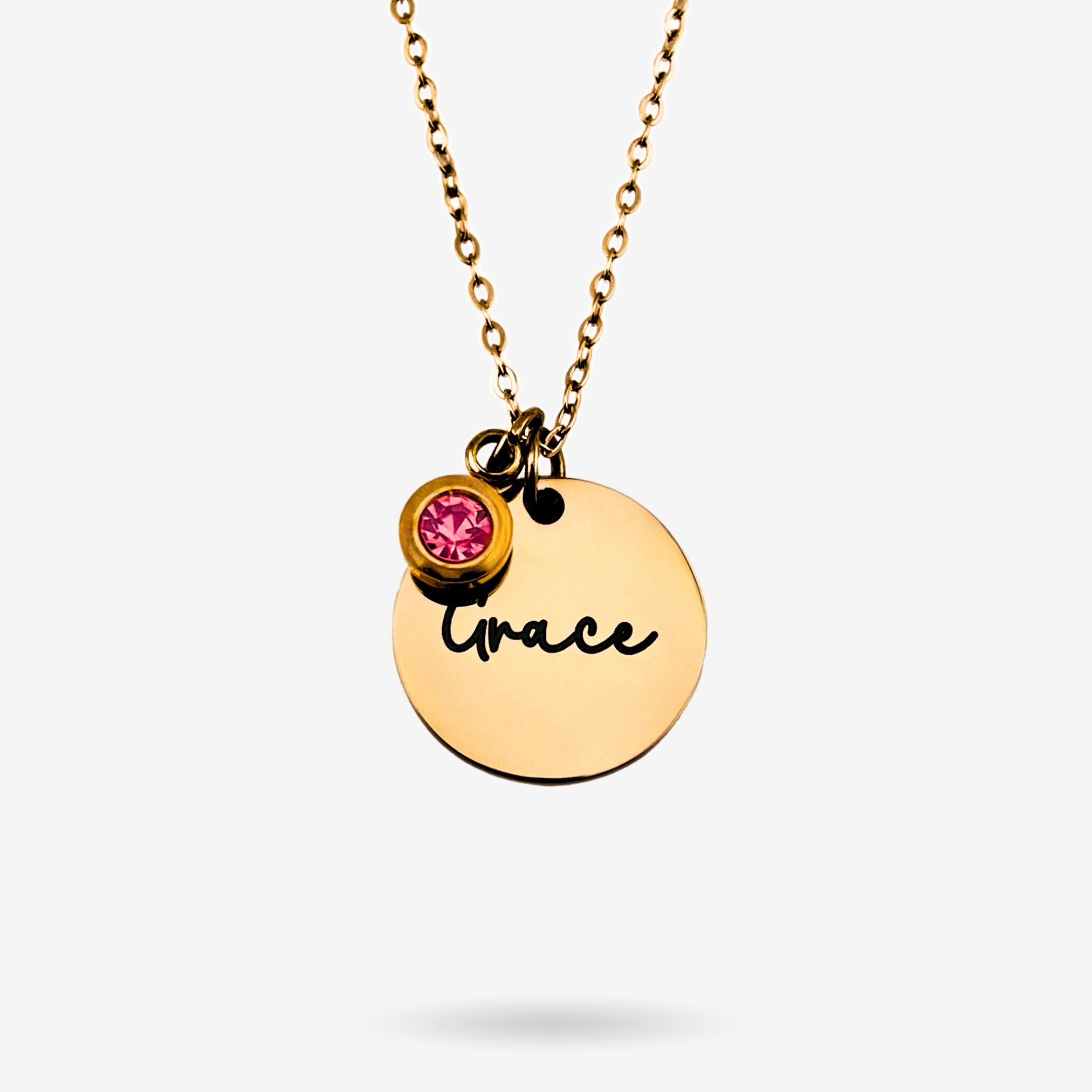 Alice Name Disc Necklace - MemoriesMade