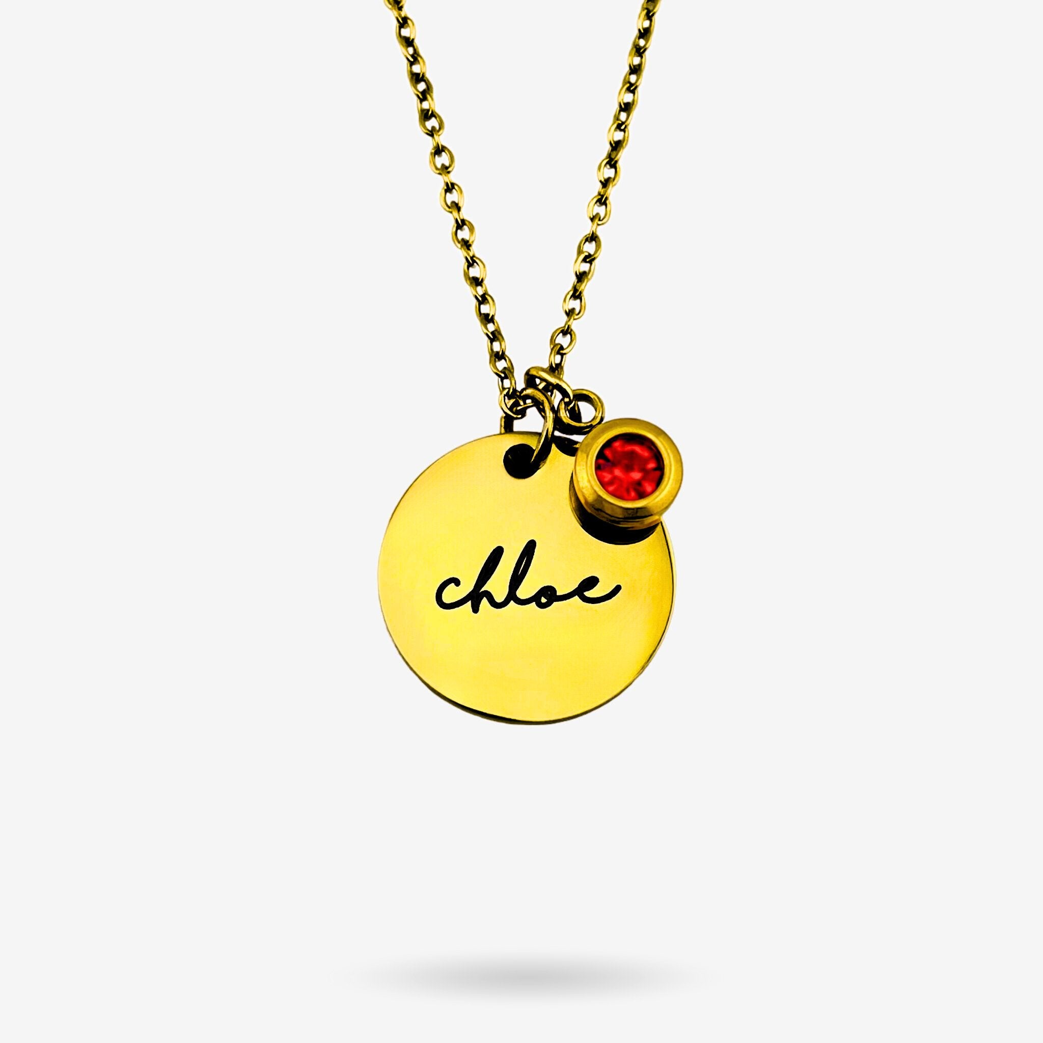 Alice Name Disc Necklace - MemoriesMade