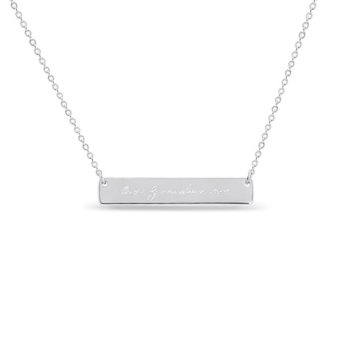 Bar Handwriting Necklace - MemoriesMade