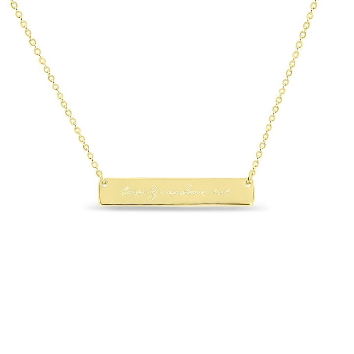 Bar Handwriting Necklace - MemoriesMade
