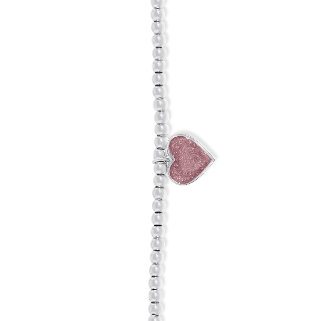 Beaded Ashes Heart Charm Bracelet - MemoriesMade