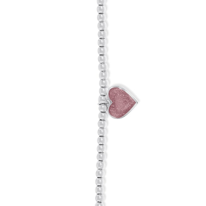 Beaded Ashes Heart Charm Bracelet - MemoriesMade