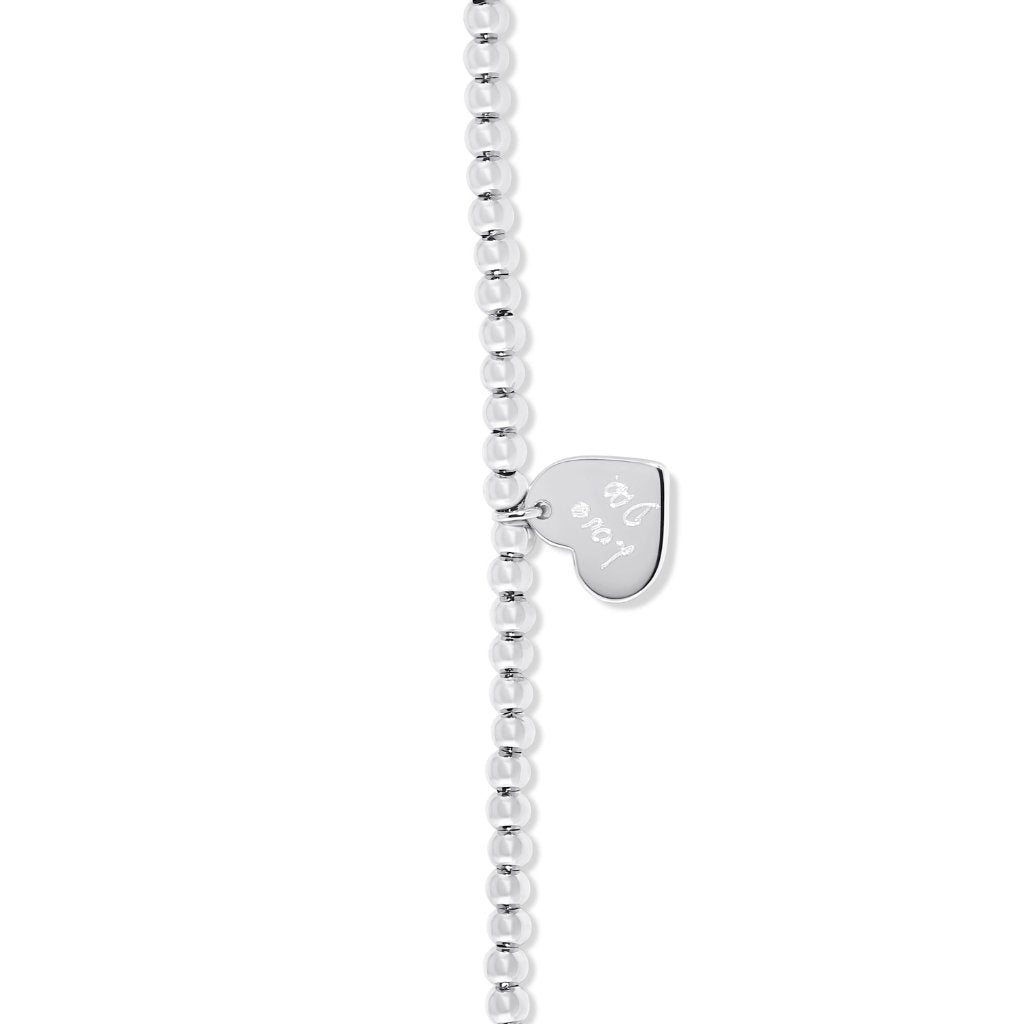 Beaded Heart Charm Handwriting Bracelet - MemoriesMade