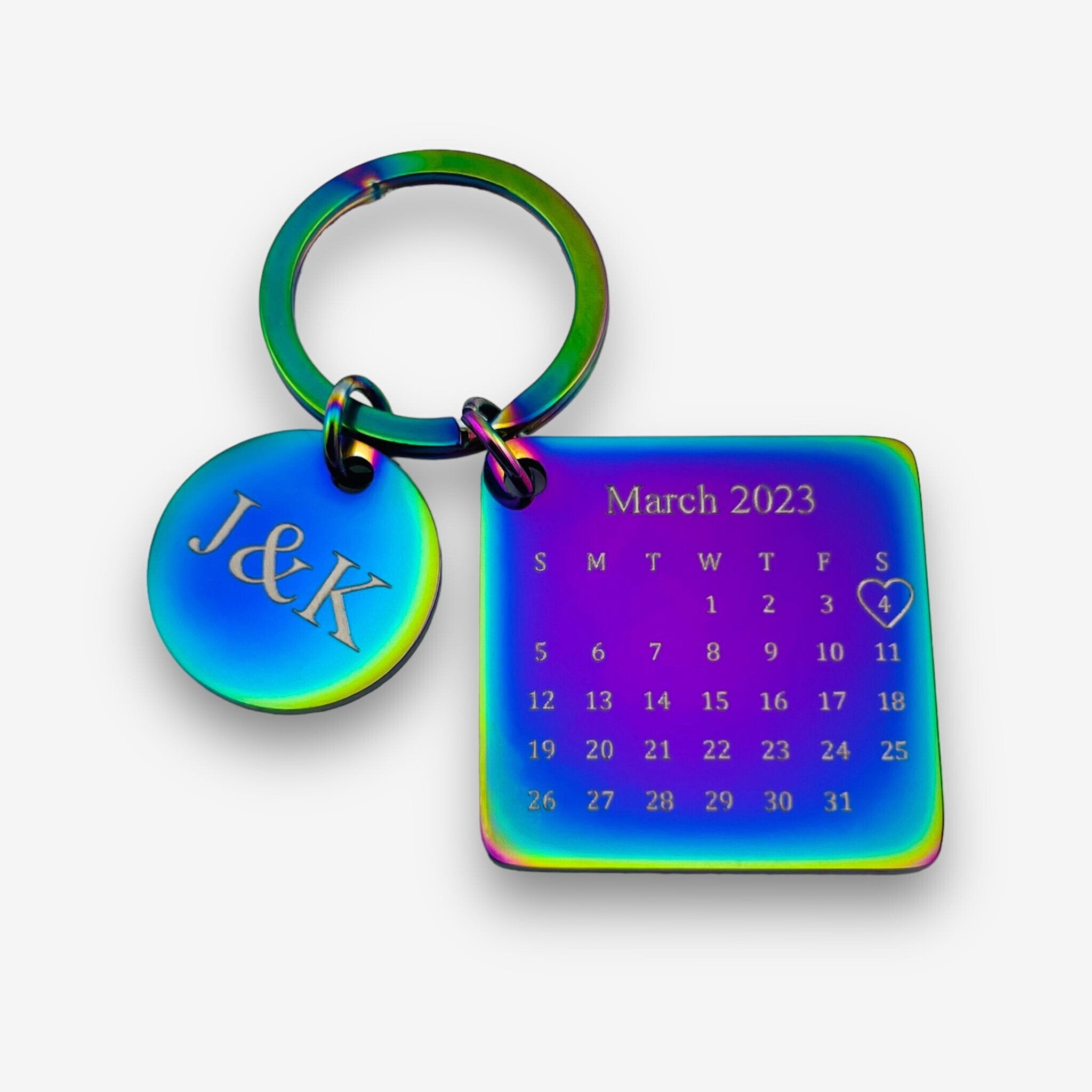 Calendar Square Keychain - MemoriesMade